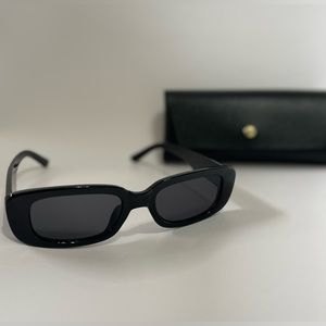 NWOT Black Sunglasses With Case